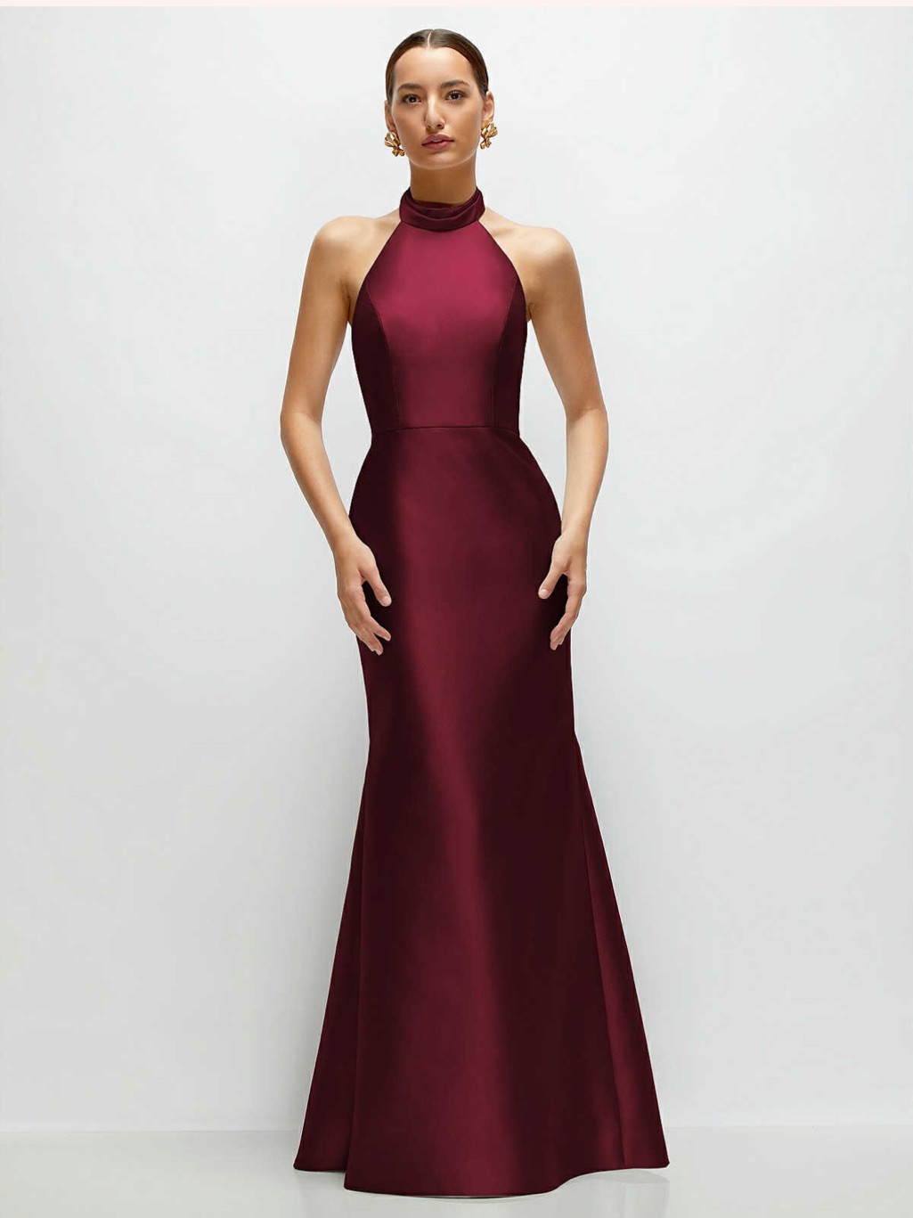 Dessy Alfred Sung D872 Bryson Dress In Cabernet